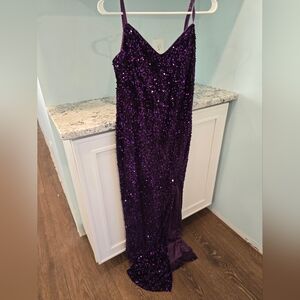 Formal purple gown